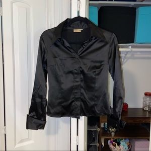 Satin Button Down